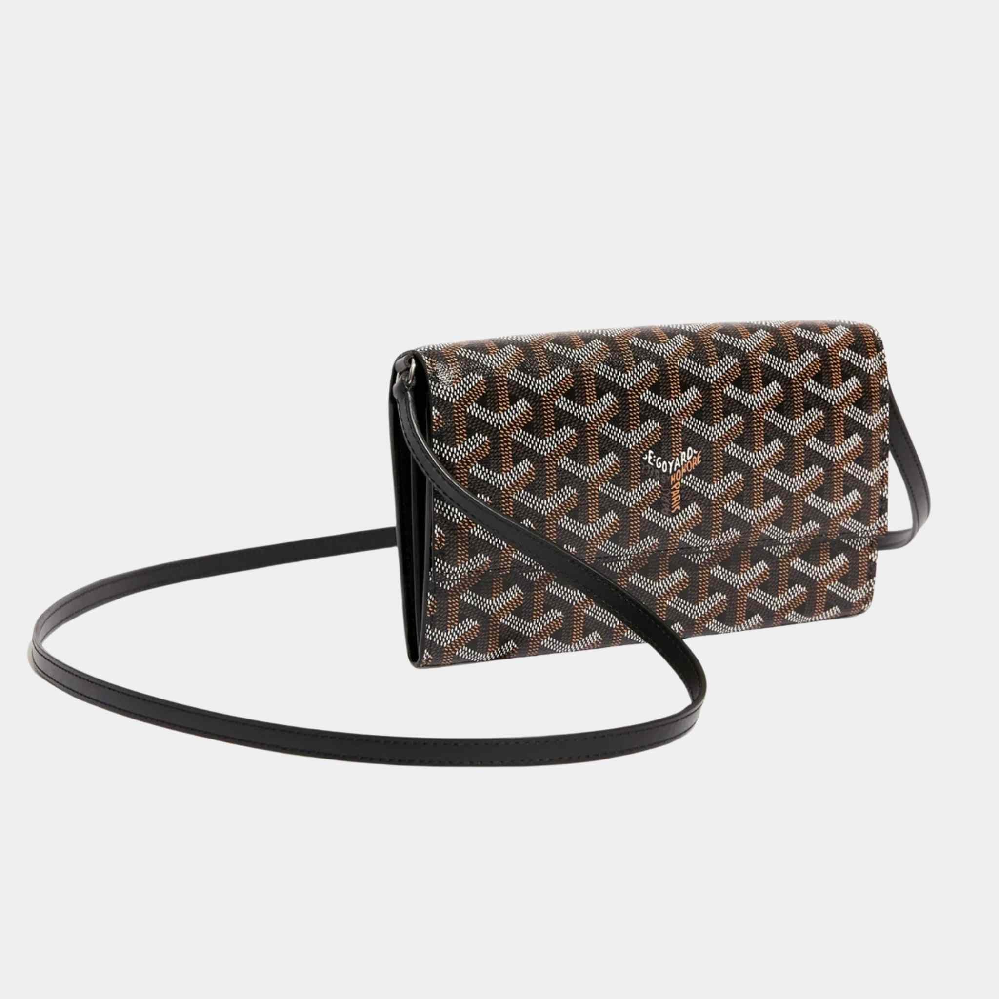 Goyard Varenne Continental Wallet, Black, Front