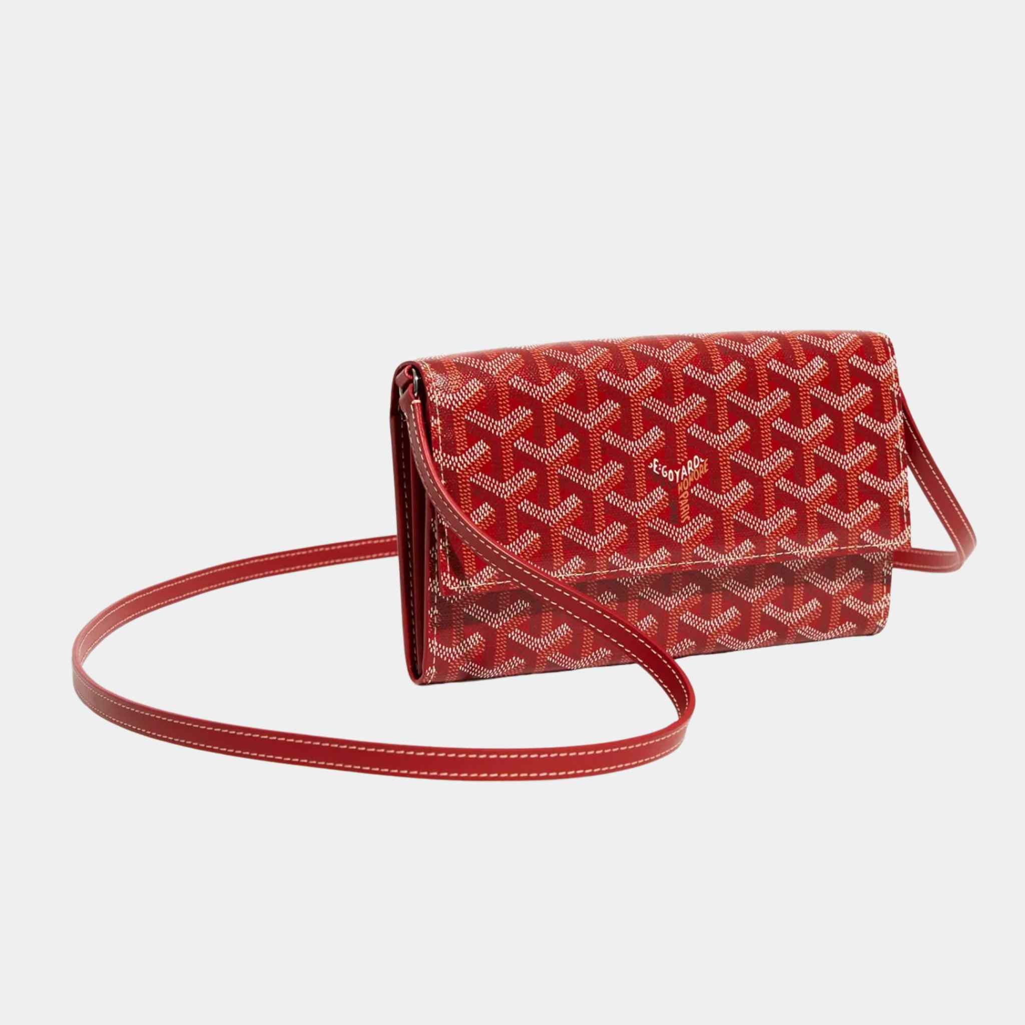 Goyard Varenne Continental Wallet, Red, Front