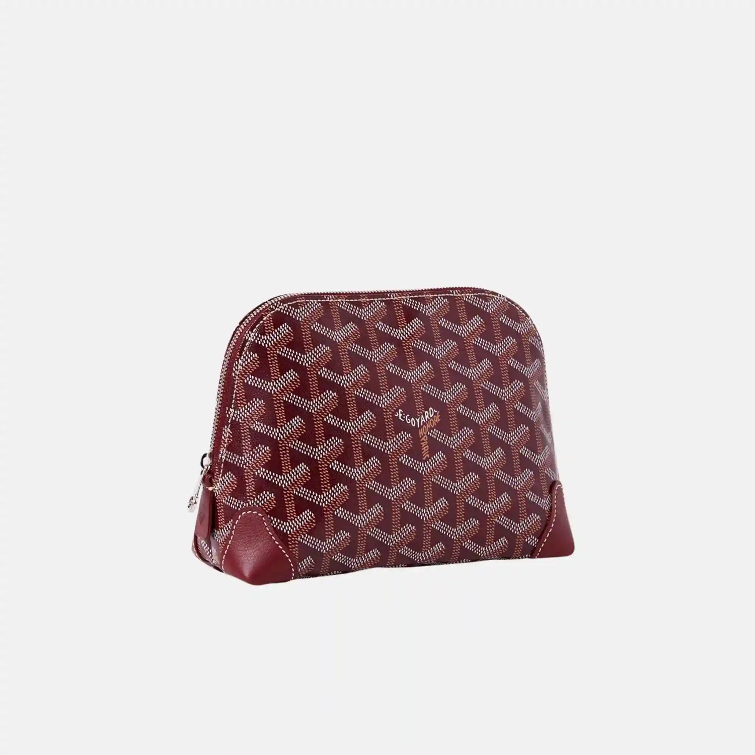 Goyard Vendome Cosmetic Pouch, Burgundy, Side
