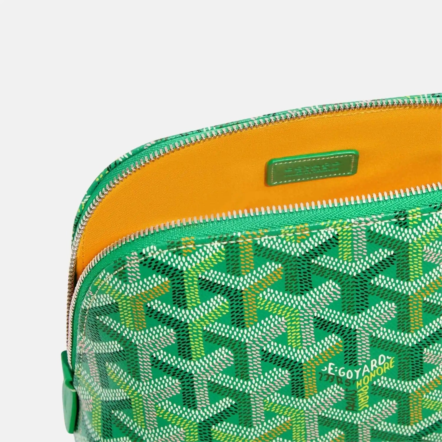 Goyard Vendome Cosmetic Pouch Multicoloured Limited Edition, Meadow Green, Inside