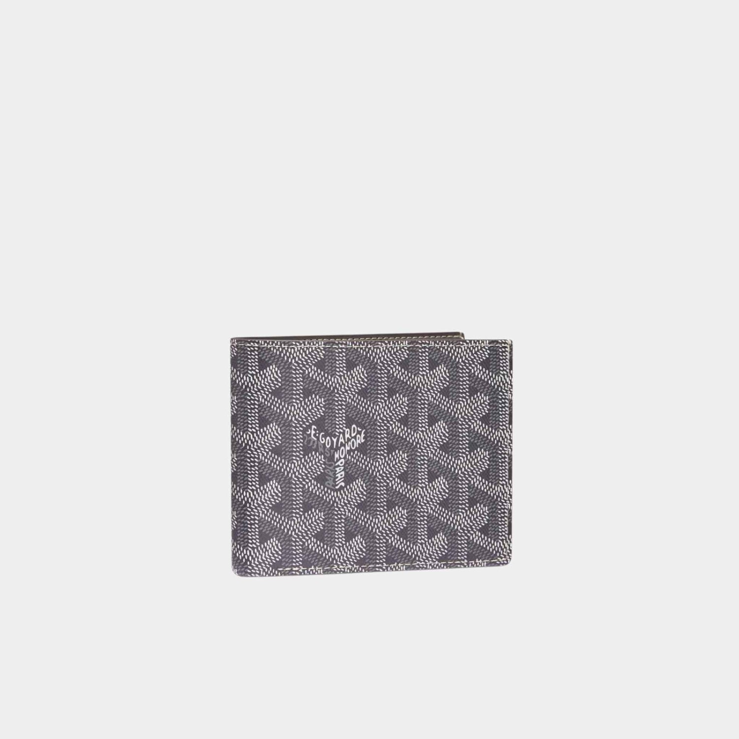 Goyard Victoire Wallet, Grey, Front