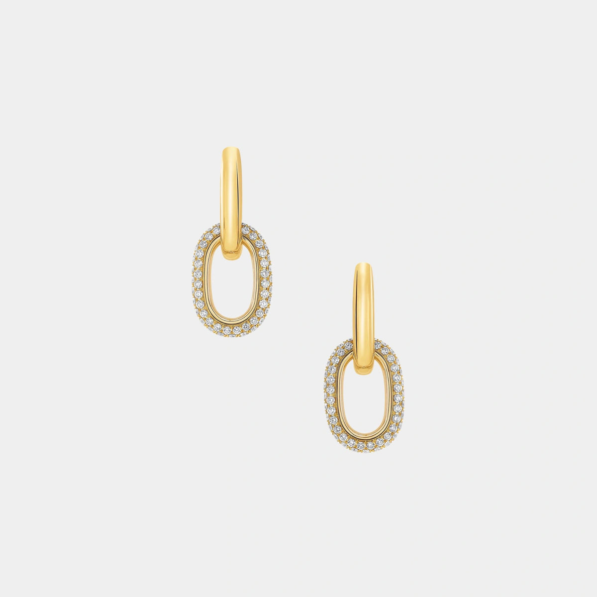 Be Together Diamond Earrings Yellow Gold