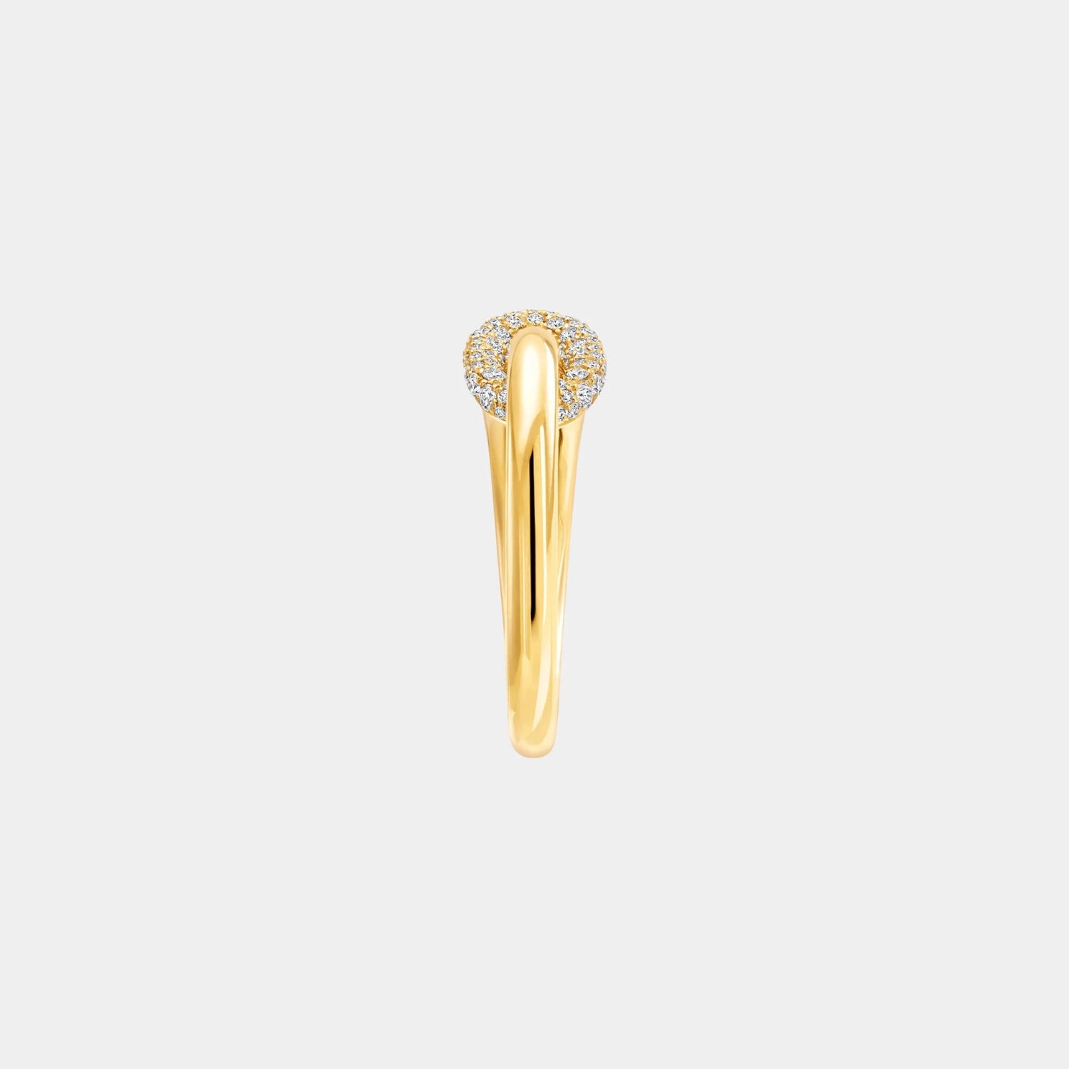 Graff Be Together Petite Diamond Ring, Yellow Gold, Side