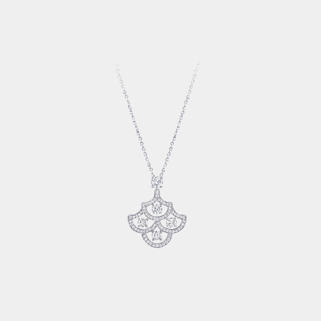 Graff Icon Silhouette Diamond Pendant, White Gold, Front