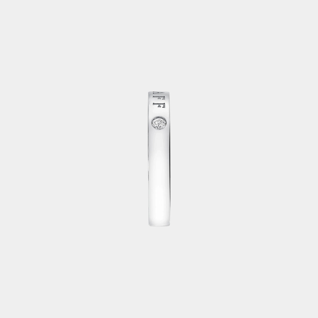 Graff Logo Diamond Band White Gold, Side