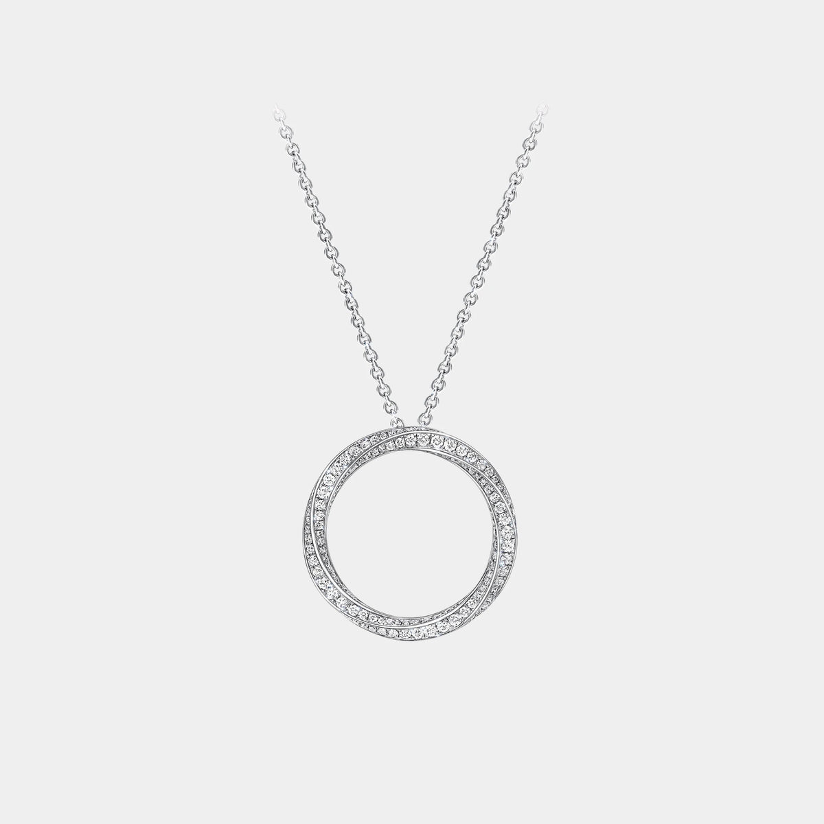 Medium Spiral Pavé Diamond Pendant