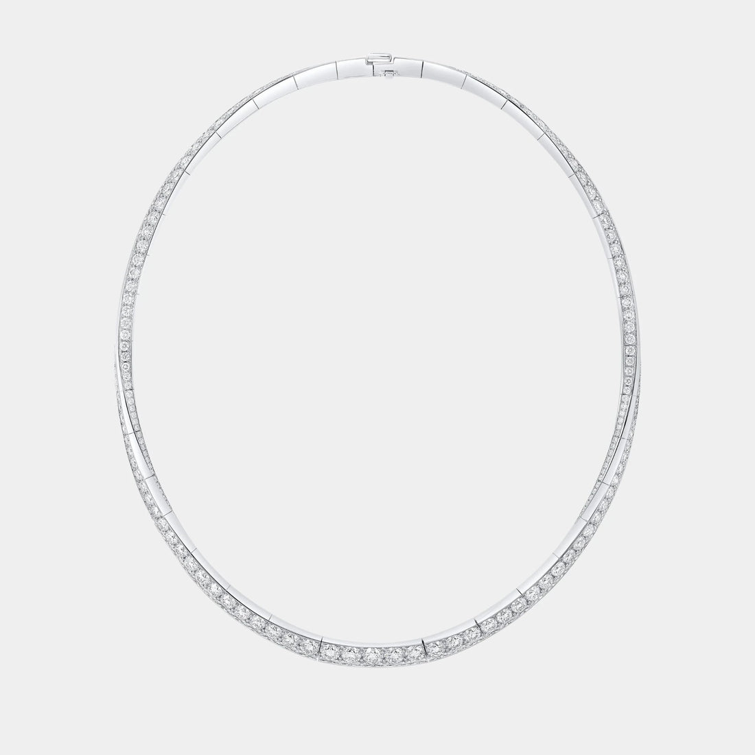 Graff Spiral Diamond Necklace White Gold, Top