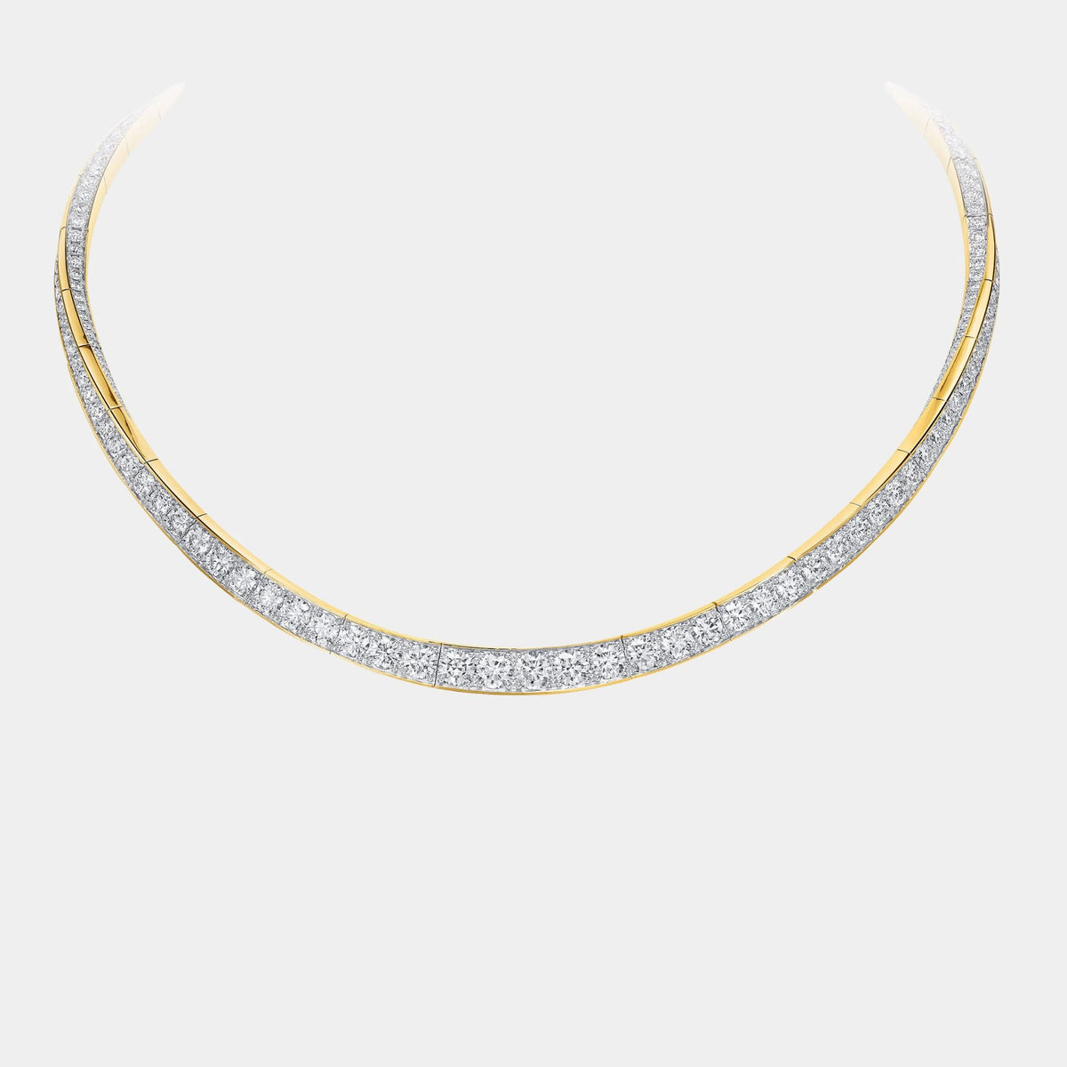 Spiral Diamond Necklace Yellow Gold