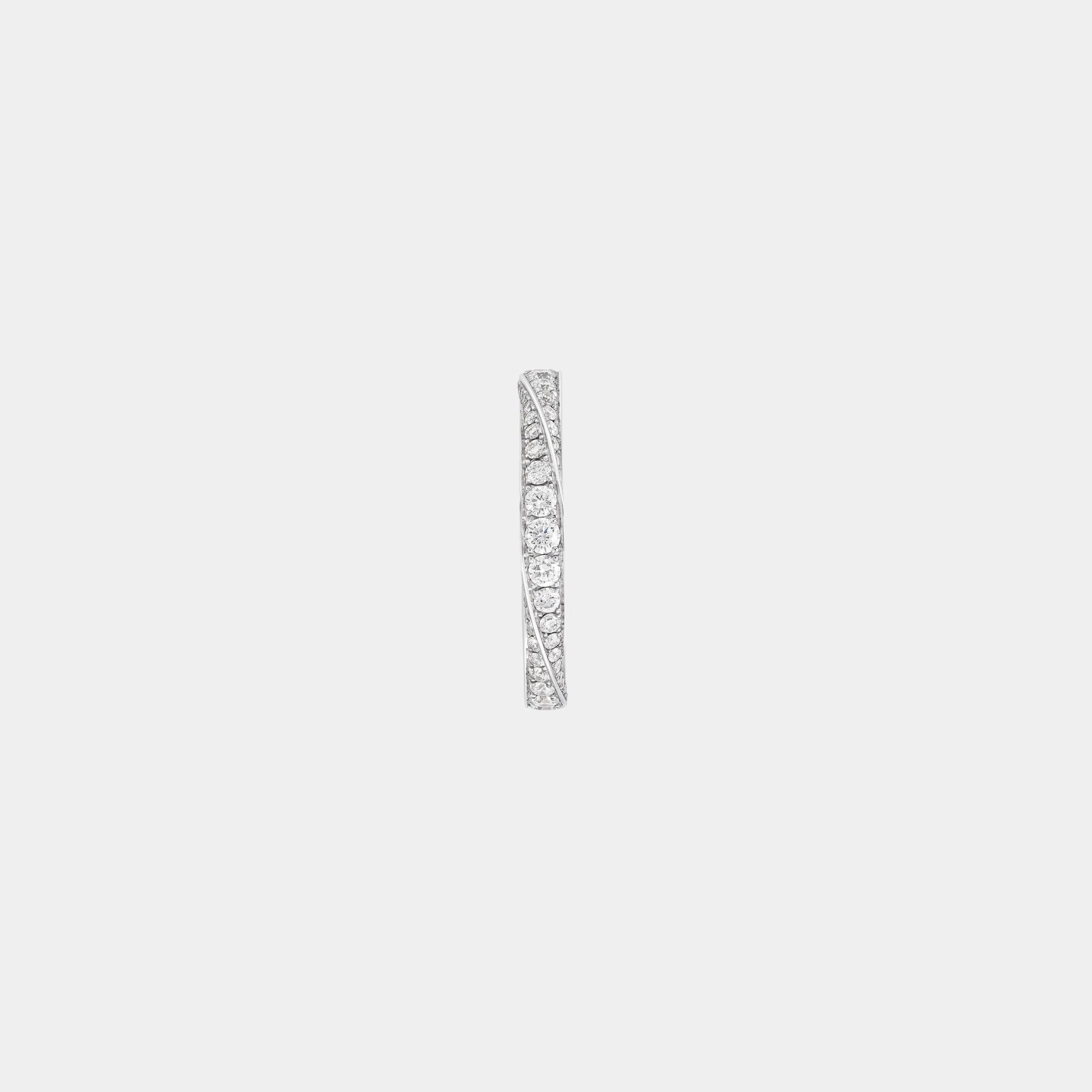 Graff Spiral Pavé Diamond Band White Gold 3.5MM, Side