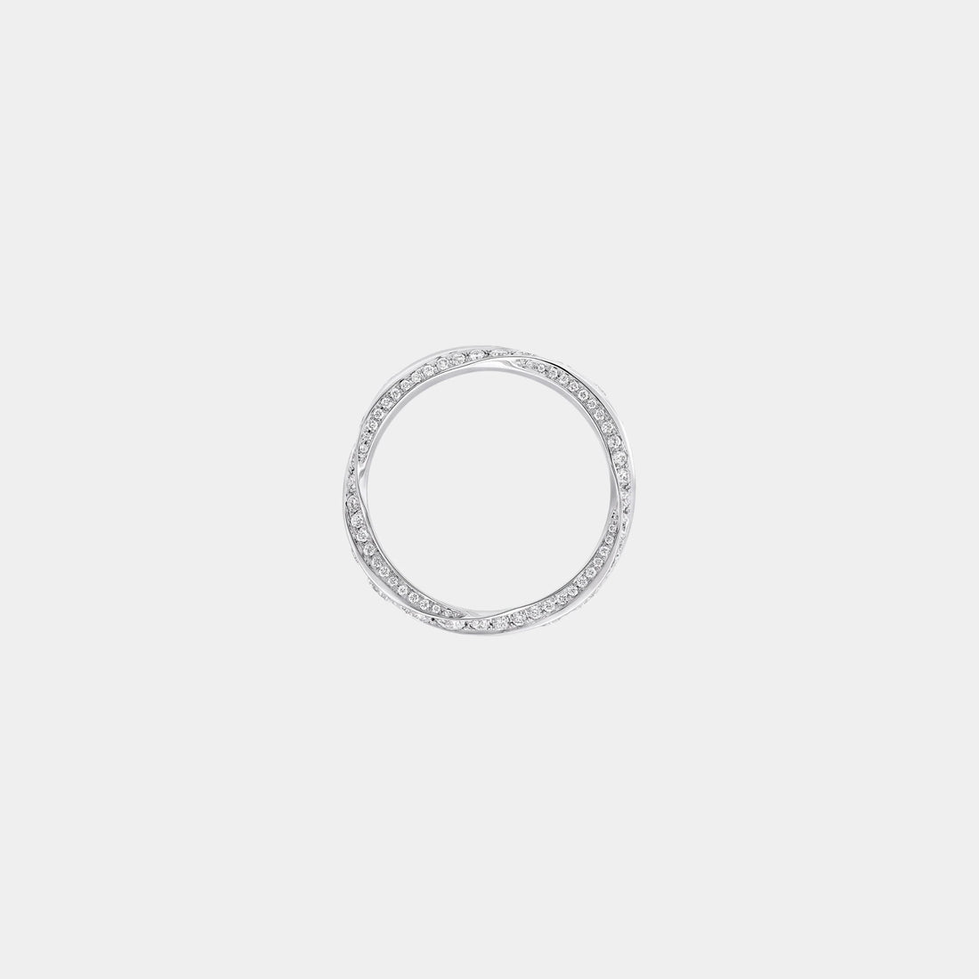 Graff Spiral Pavé Diamond Band White Gold 5MM, Front