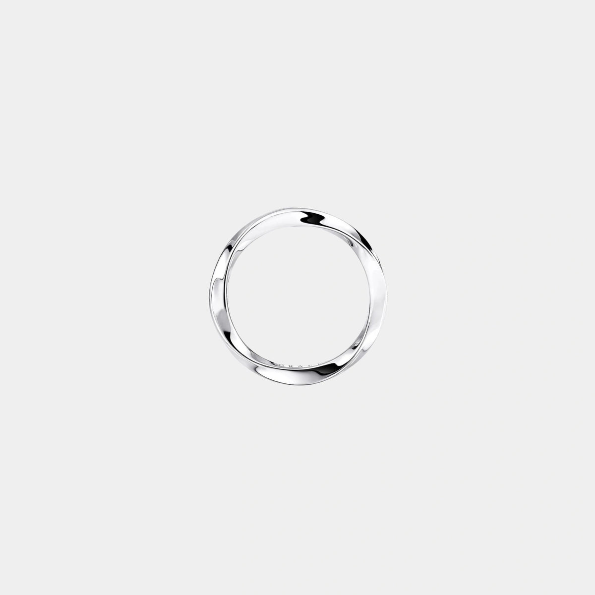 Spiral White Gold Band 2.2MM