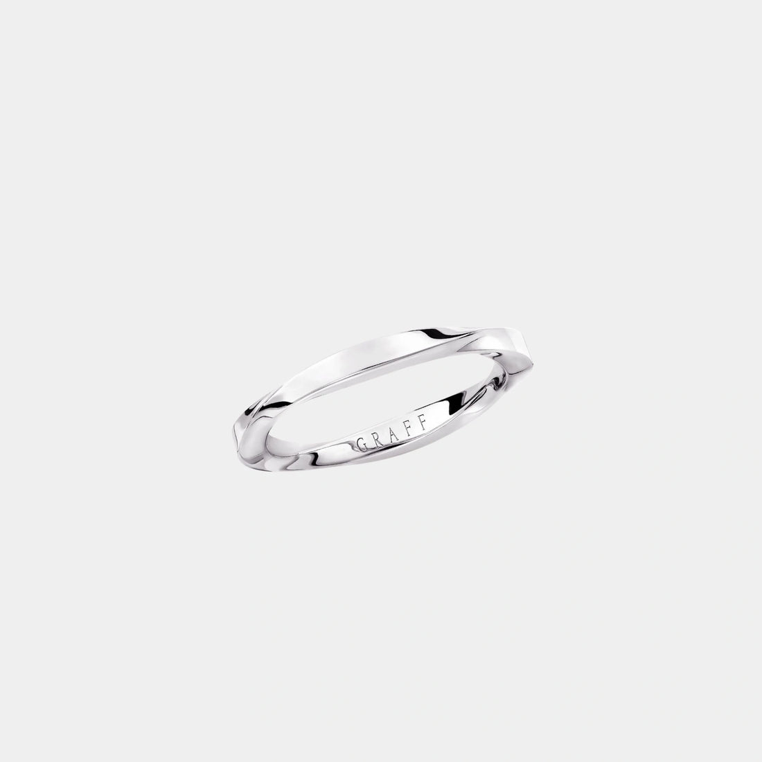 Graff Spiral White Gold Band 2.2MM, Top