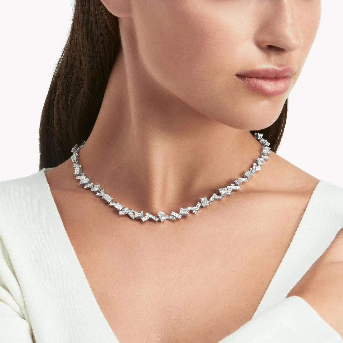 Graff Threads Diamond Necklace, White Gold, Model
