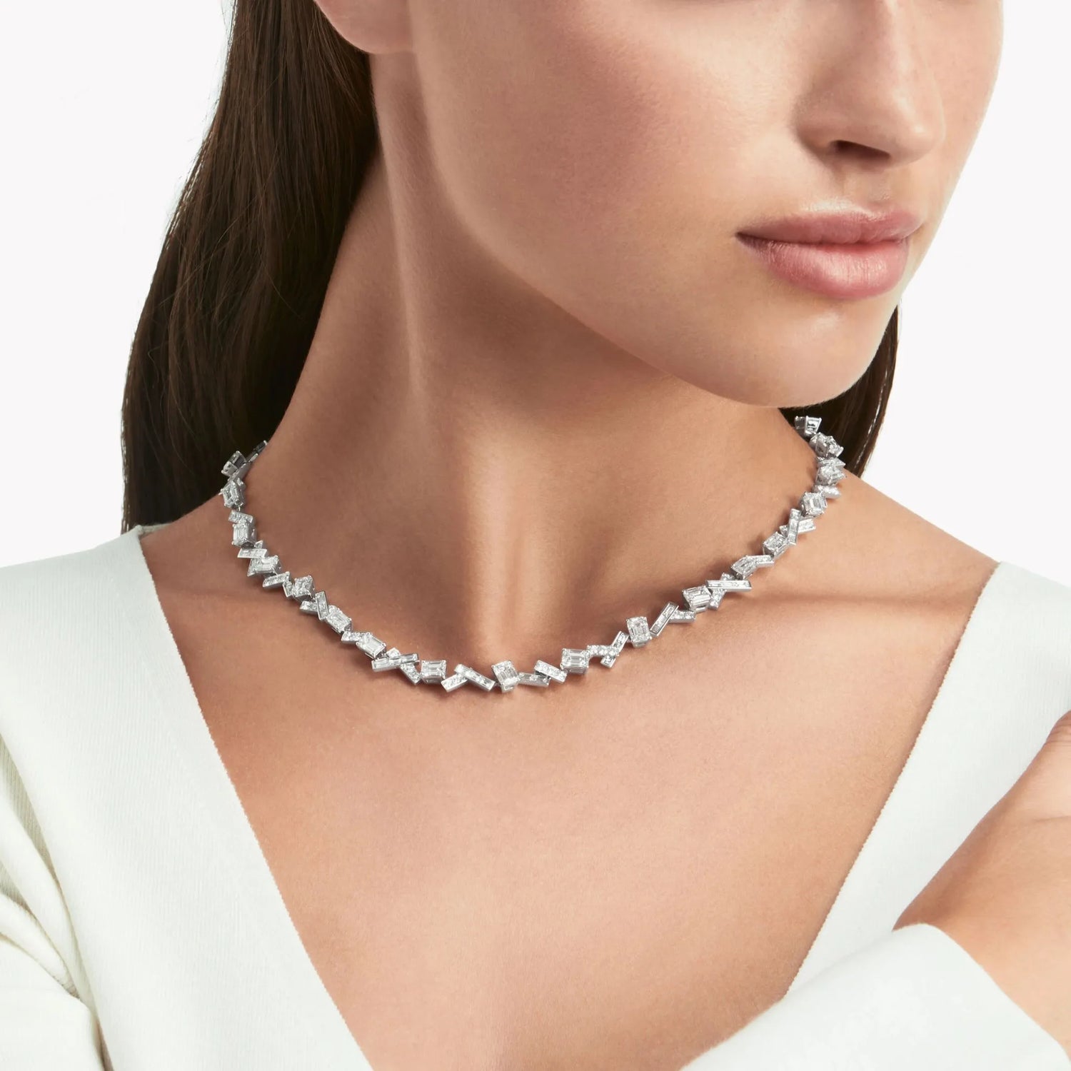 Graff Threads Diamond Necklace, White Gold, Model