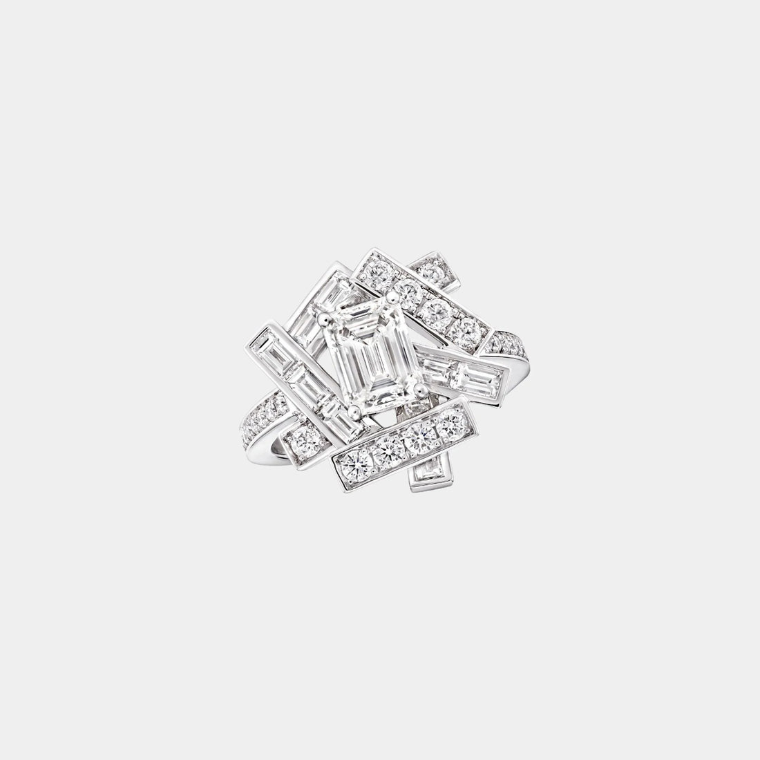 Graff Threads Diamond Ring, White Gold, Front