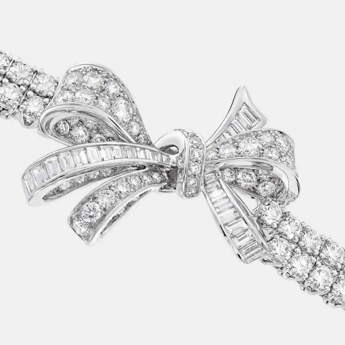 Graff Tildas Bow Classic Diamond Double Strand Bracelet, Close