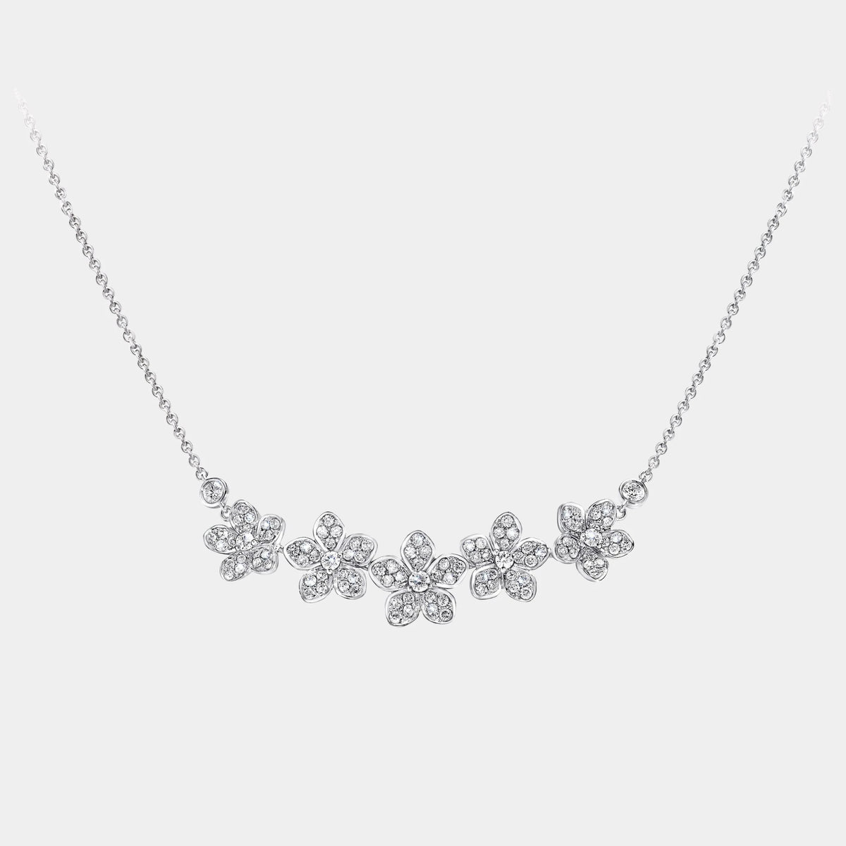 Wild Flower Diamond Line Pendant