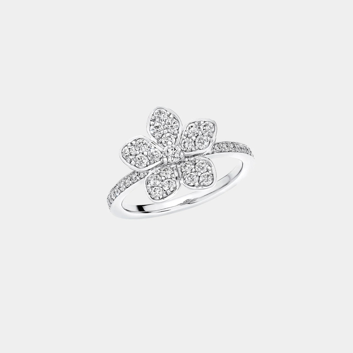 Wild Flower Pavé Diamond Ring