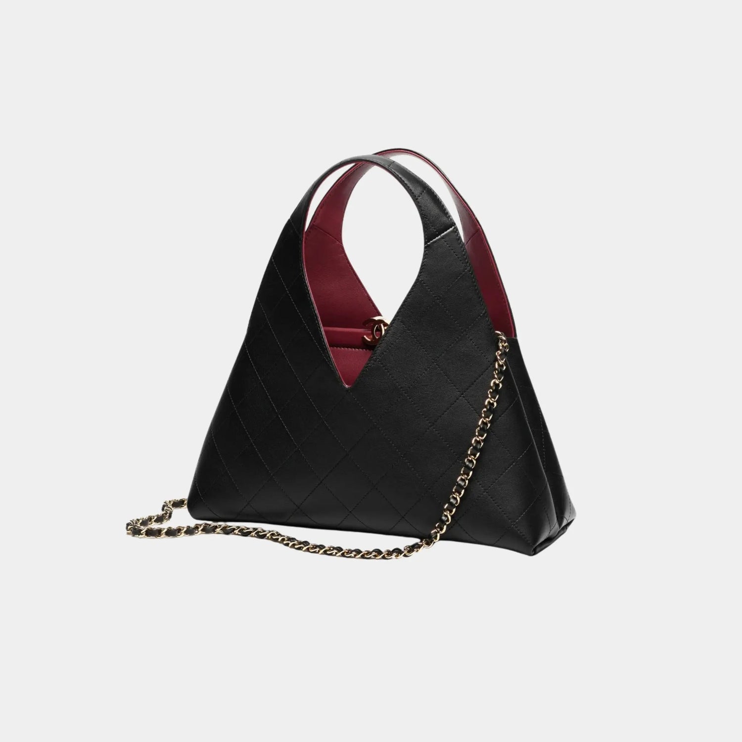 Tote in Black Calfskin &amp; Gold-Tone Metal