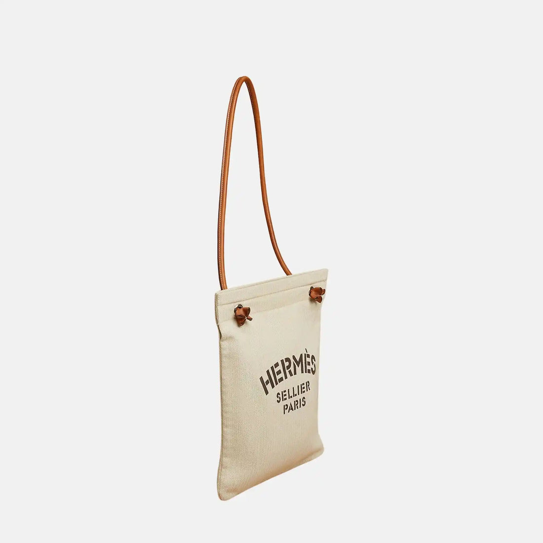 Hermes Aline Grooming Bag, Craie and Gold, Side