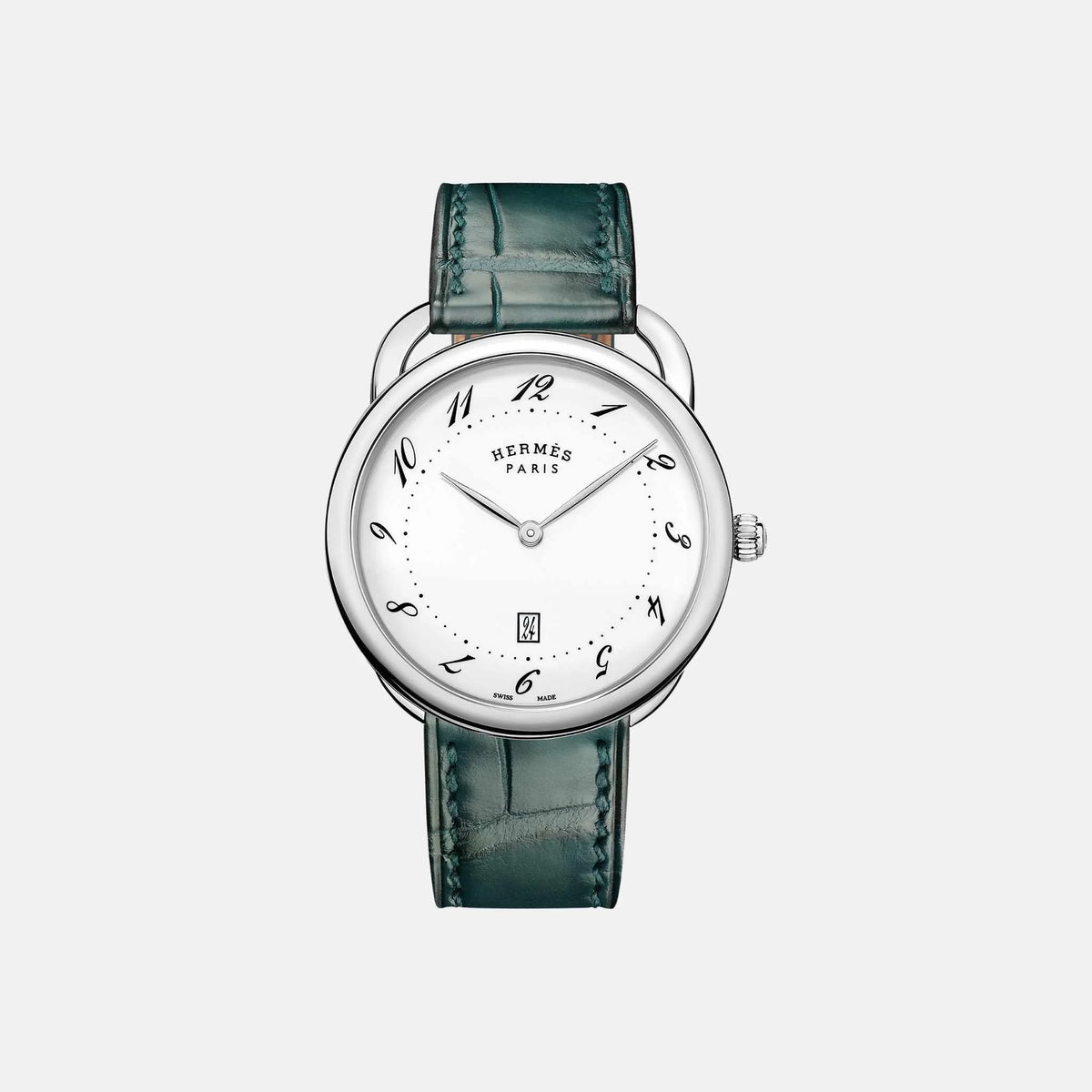 Arceau Watch 40mm Cypress Green Alligator Strap