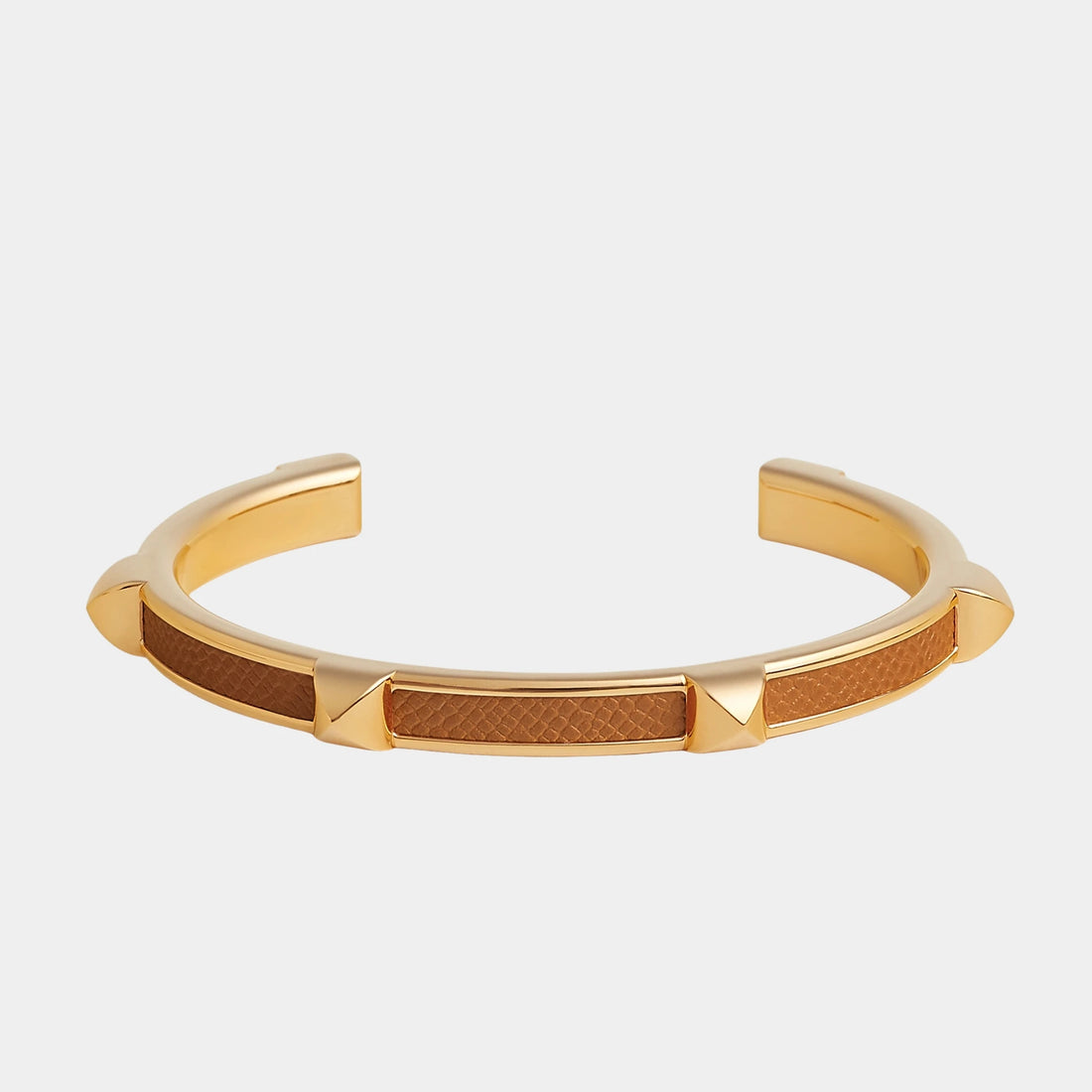Hermes Athena Bracelet Epsom Calfskin Gold Plated, Gold