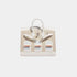 Hermes Birkin 20 Faubourg Snow White Sous La Neige PHW, Front