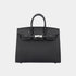 Hermes Birkin 25 Epsom Black PHW, Front, Closed