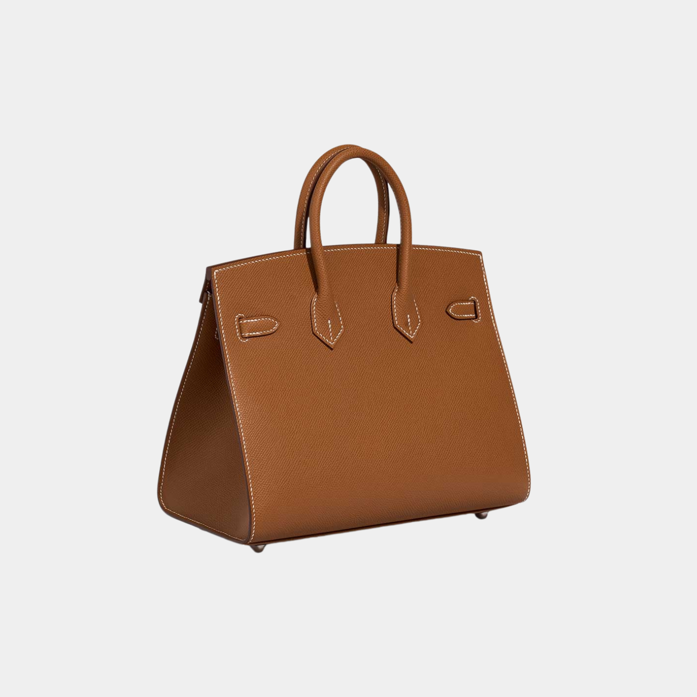 Hermes Birkin 25 Gold Epsom Palladium Hardware Side View