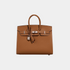 Hermes Birkin 25 Gold Epsom Palladium Hardware Front View