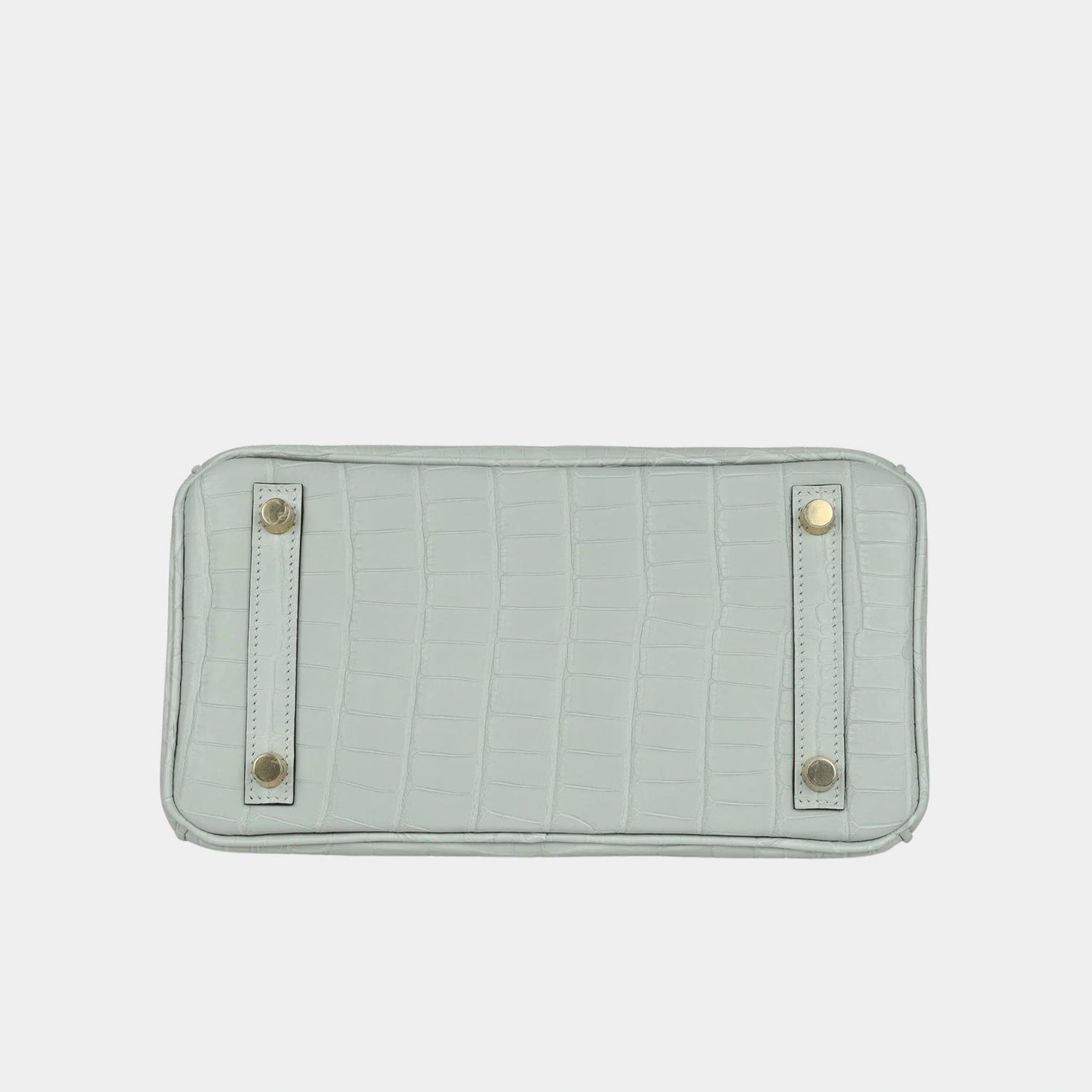 Hermes Birkin 25 Gris Neve Alligator GHW, Bottom