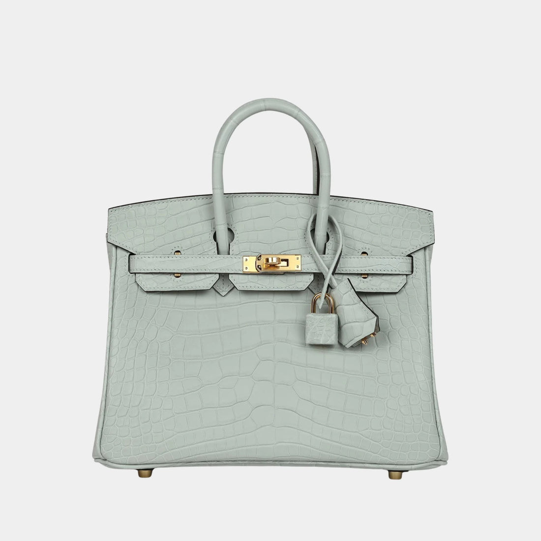 Hermes Birkin 25 Gris Neve Alligator GHW