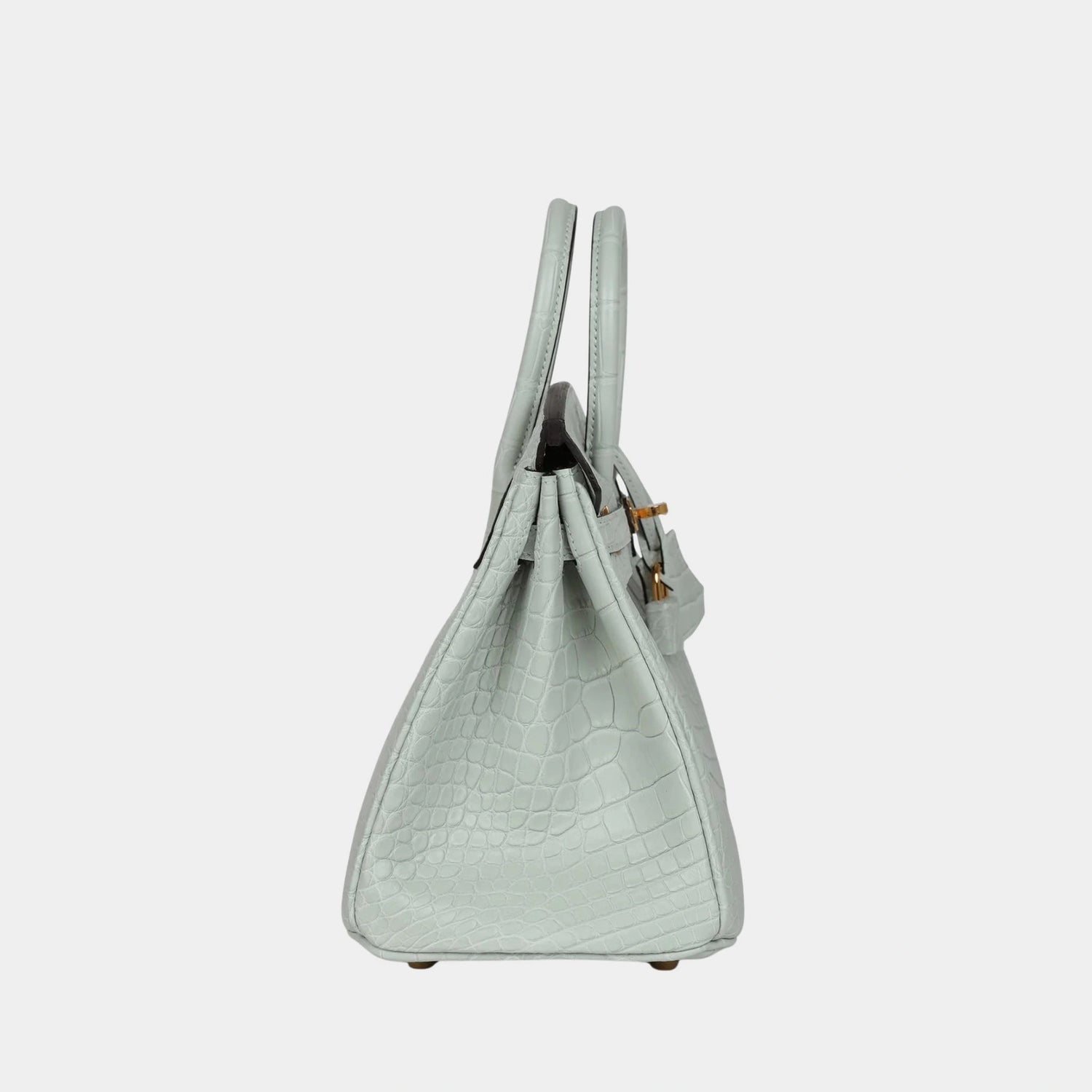 Hermes Birkin 25 Gris Neve Alligator GHW, Side 
