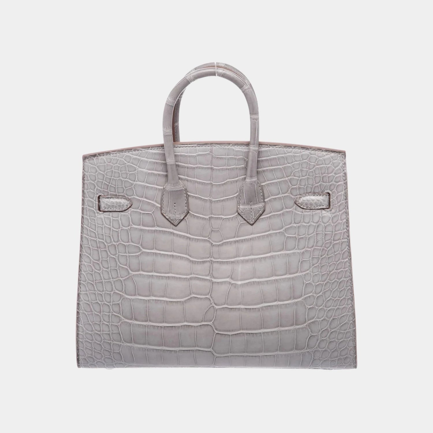 Hermes Birkin 25 Gris Perle Sellier Matte Alligator PHW