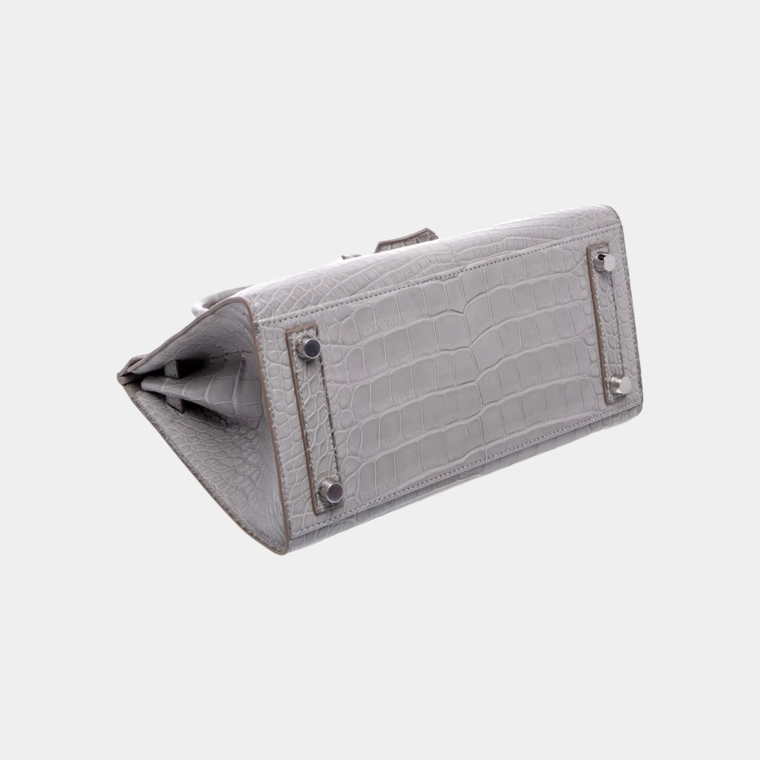 Hermes Birkin 25 Gris Perle Sellier Matte Alligator PHW