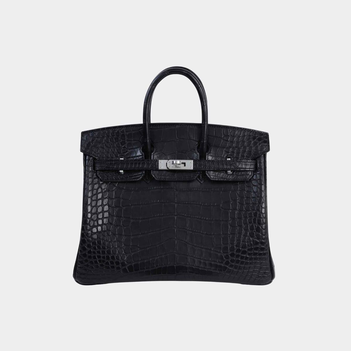 Birkin 25 Matte Alligator Black PHW