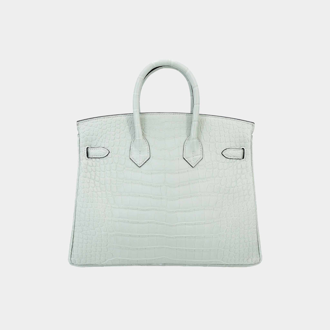Hermes Birkin 25 Matte Alligator Gris Neve PHW, Back