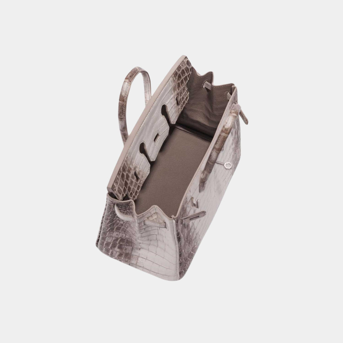 Hermes Birkin 25 Niloticus Crocodile Himalaya Blanc, Top