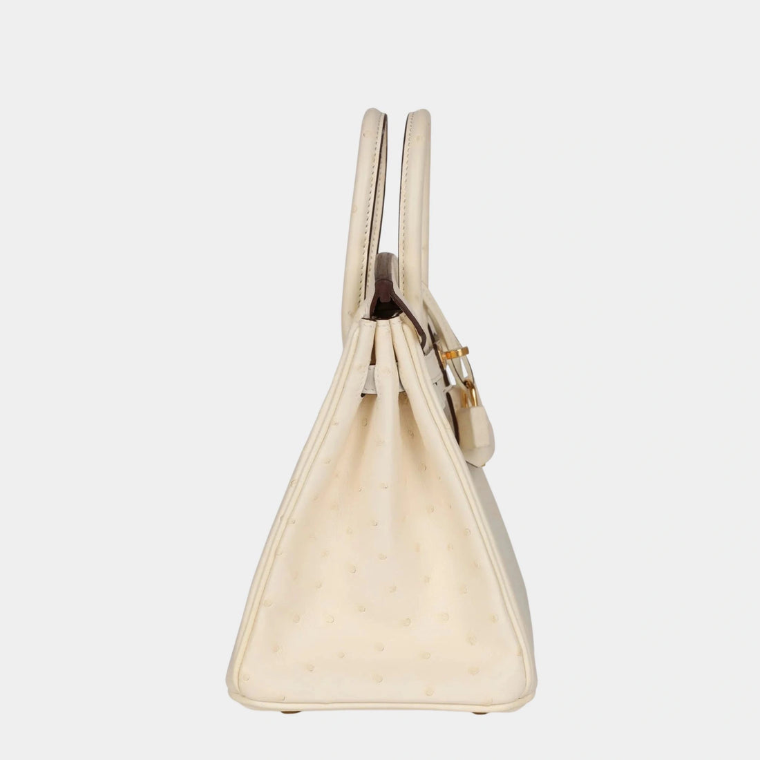Birkin 25 Ostrich Nata GHW