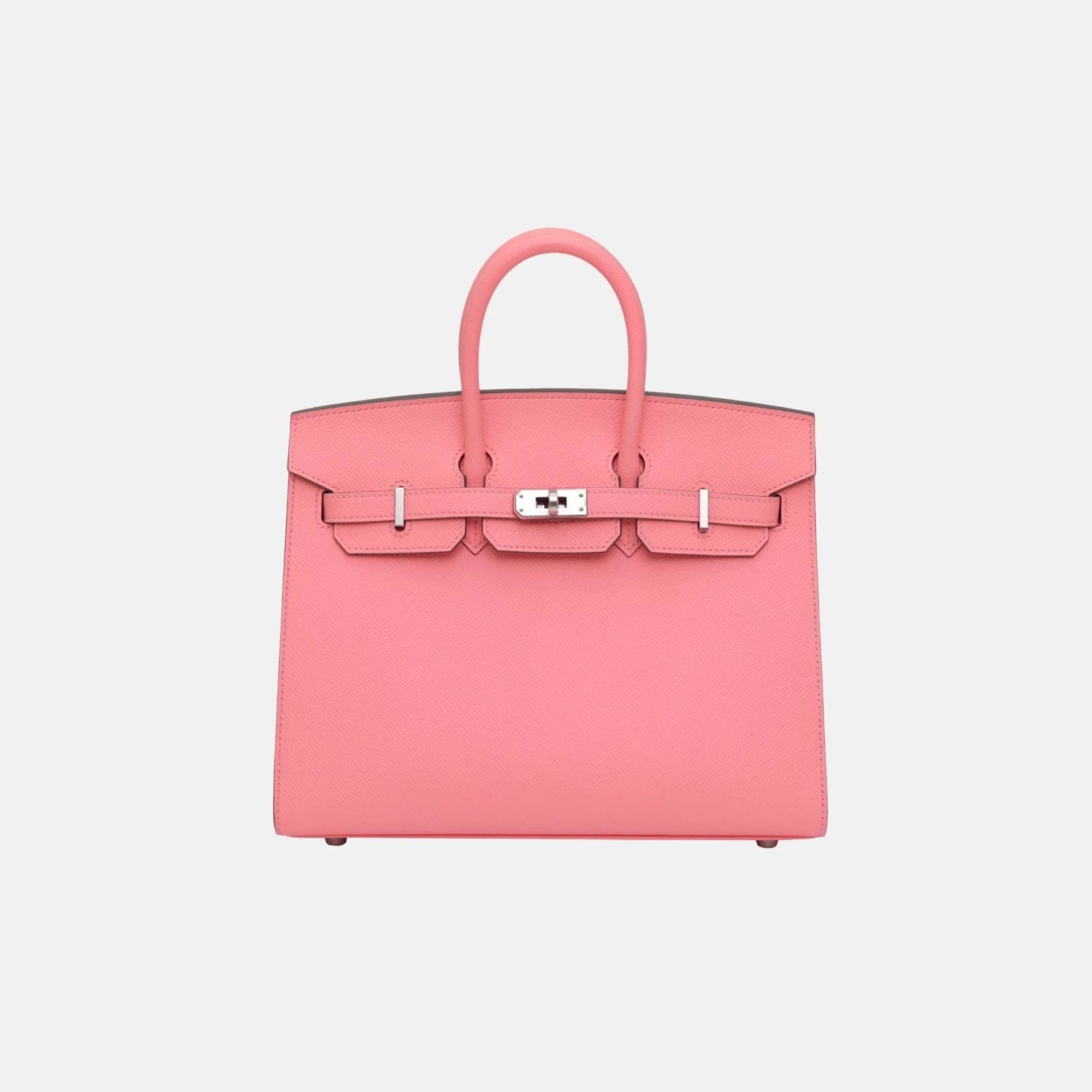 Hermes Birkin 25 Rose Confetti Epsom PHW Sellier, Front