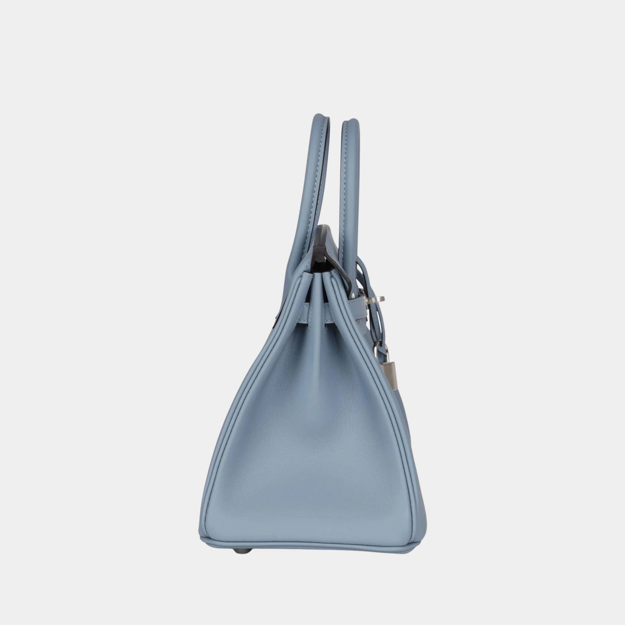 Hermes Birkin 25 Swift Bleu Lin PHW, Side