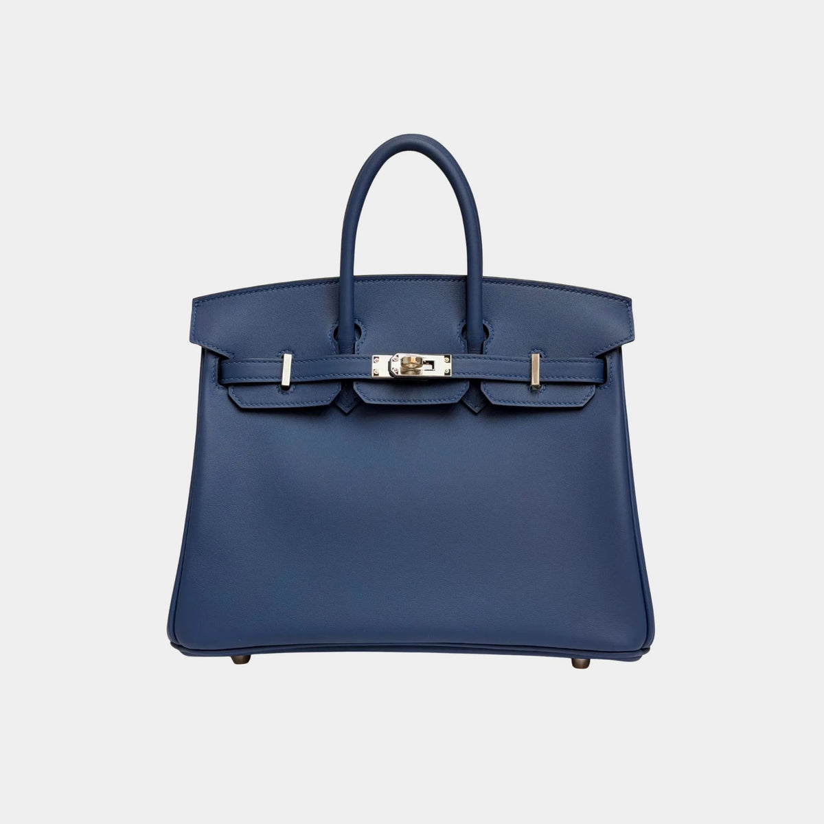 Birkin 25 Swift Blue Tie PHW
