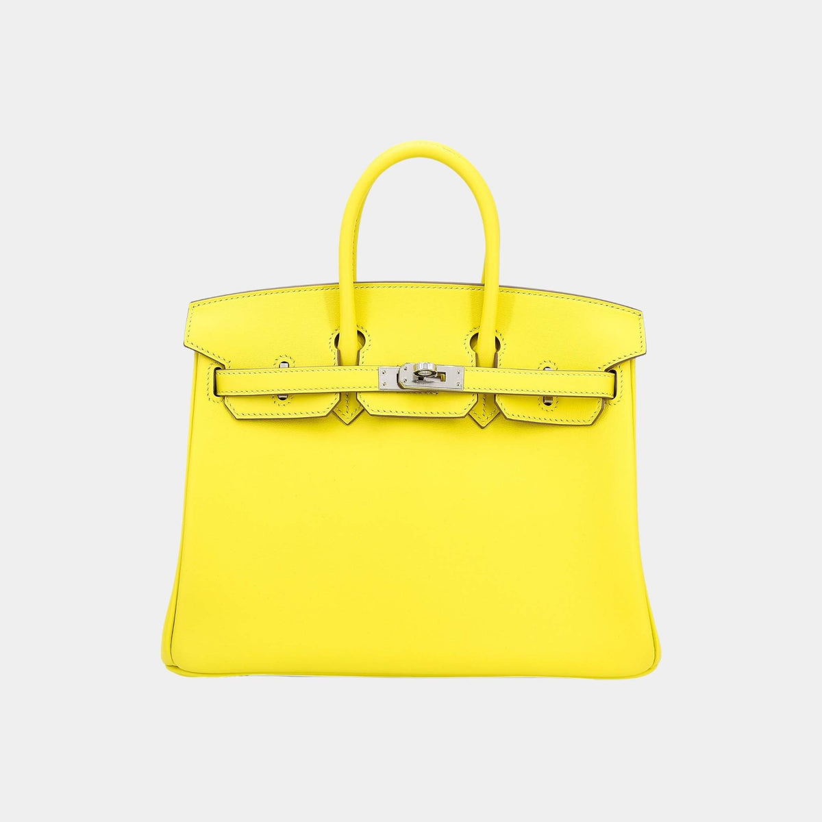 حقيبة Birkin 25 Swift بلون Lime مع حليات بلاديوم