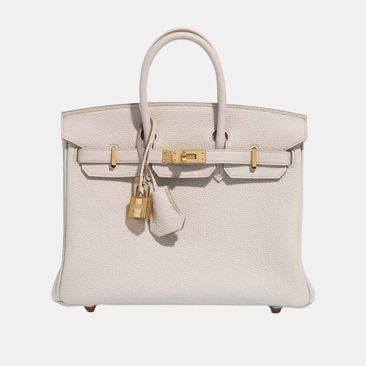 حقيبة Birkin 25 من جلد Togo باللون Beton مع إكسسوارات ذهبية
