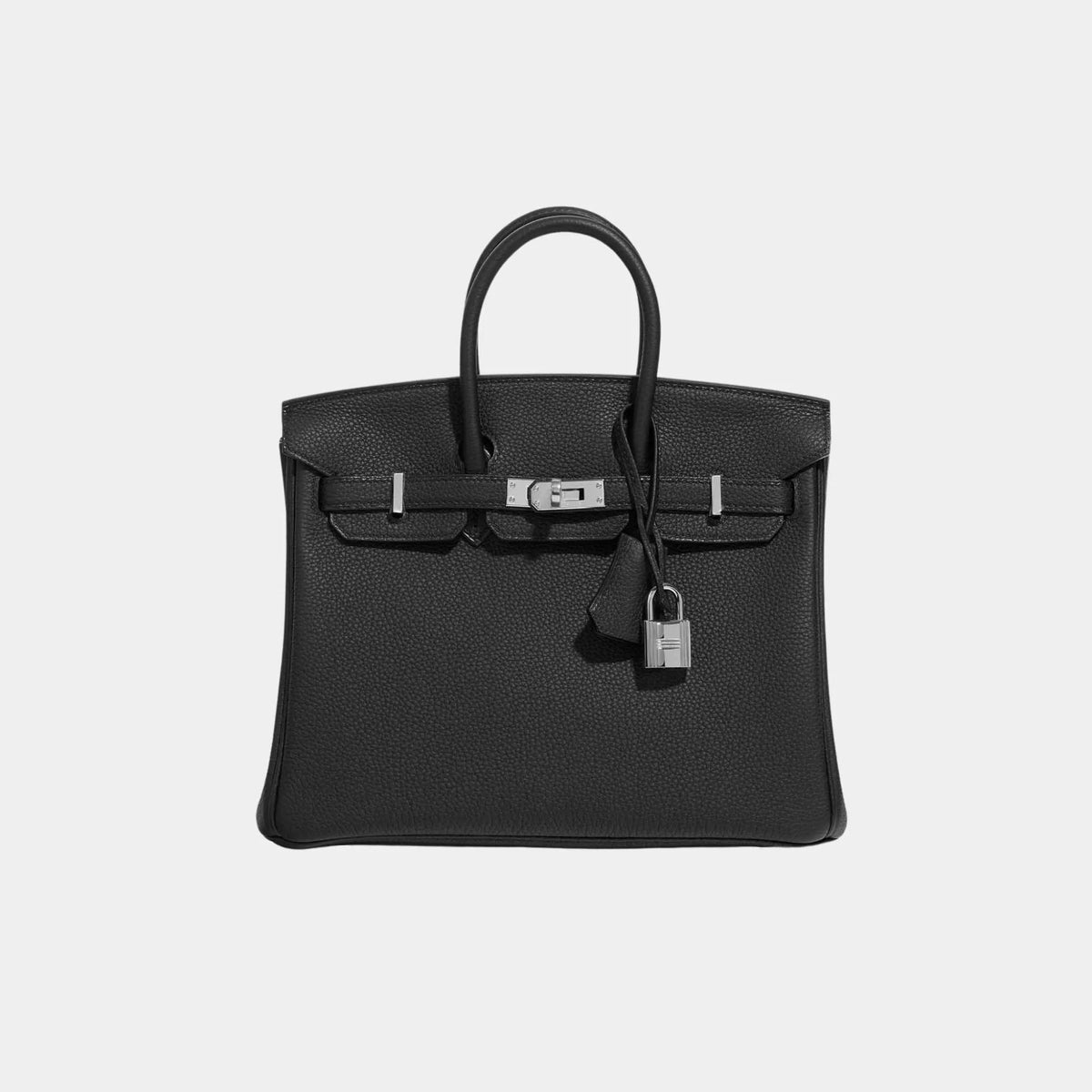 حقيبة Birkin 25 من جلد Togo باللون الأسود مع إكسسوارات بلاديوم