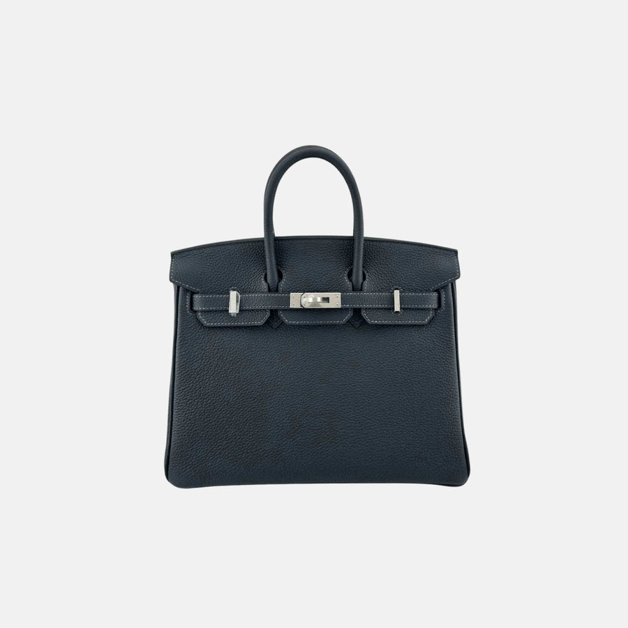 Hermès Birkin 25 in Togo leather, Caban with palladium hardware
