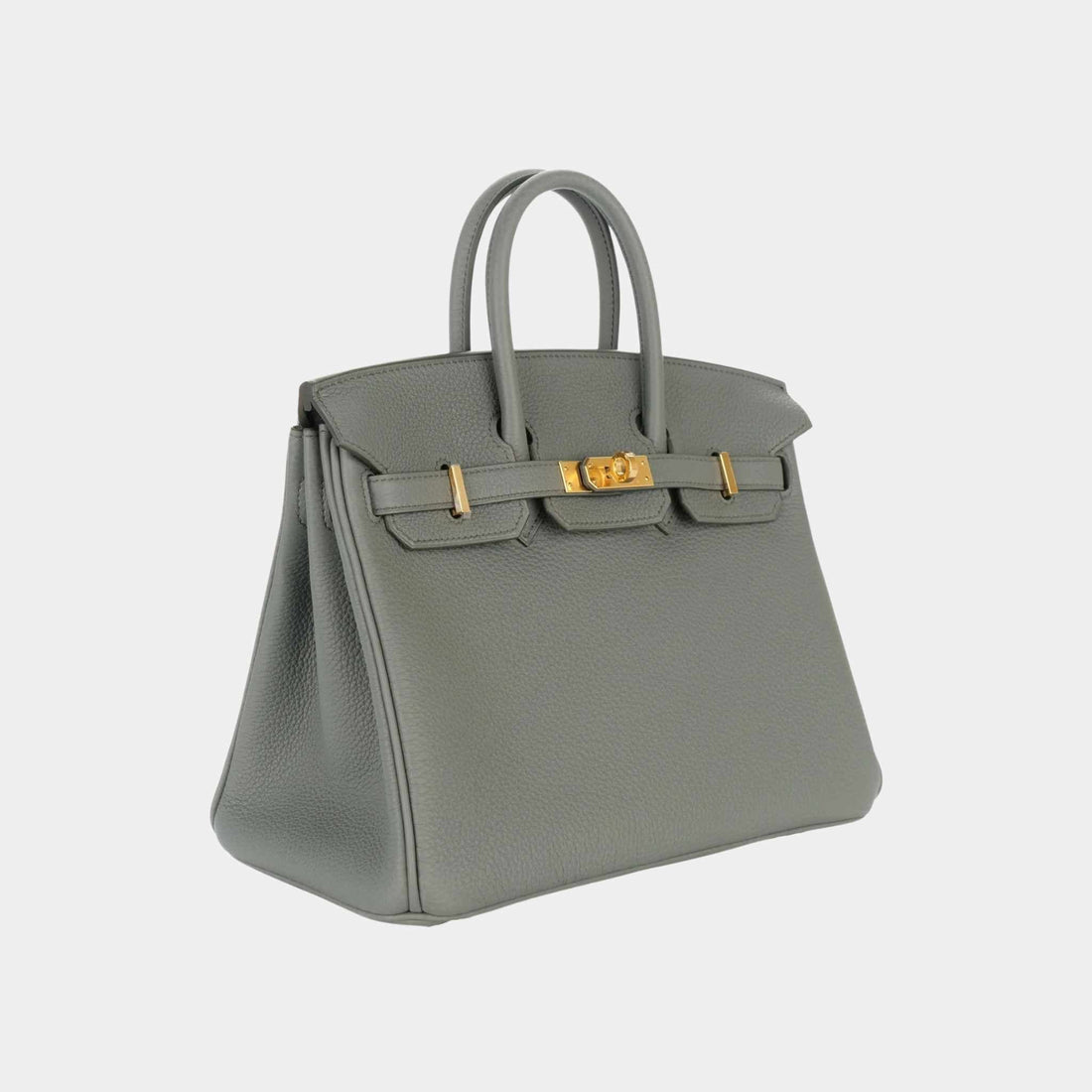 Hermes Birkin 25 Togo أخضر لوزي GHW، من الجانب