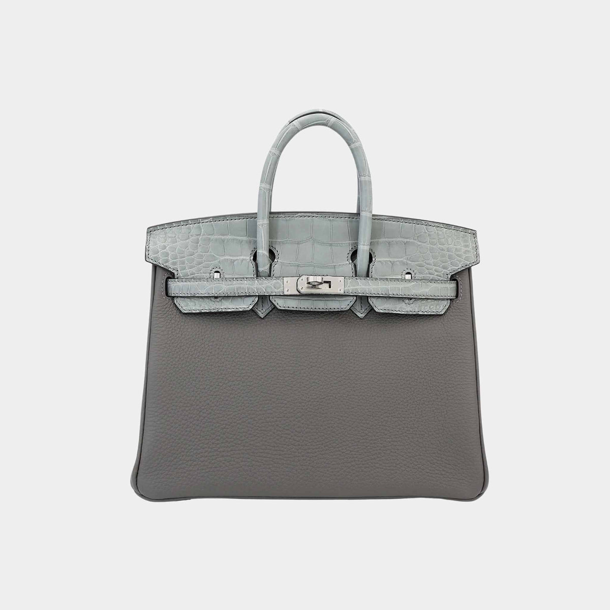 Birkin 25 Touch Togo-Matte Alligator Gris Meyer/Gris Ciment PHW