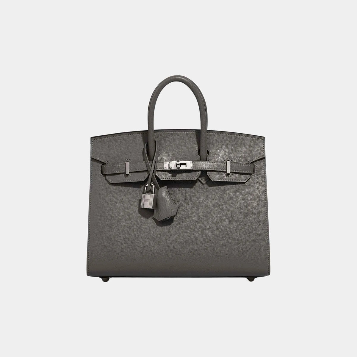 حقيبة Birkin 25 Madame Sellier باللون Gris Meyer
