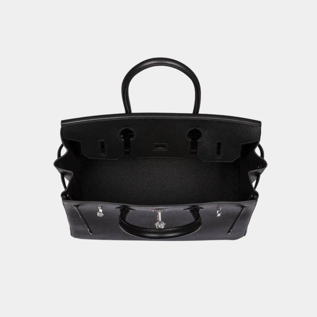 Hermes Birkin 30 Epsom أسود PHW، مفتوح